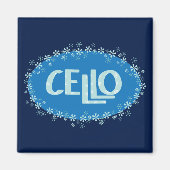 Winter Cello Magnet (Vorne)