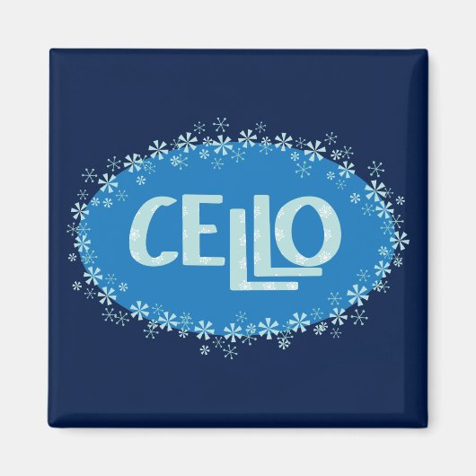 Winter Cello Magnet (Vorne)