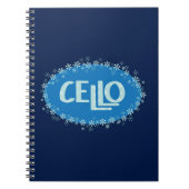 Winter Cello Notizblock (Vorderseite)