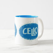 Winter Cello Zweifarbige Tasse (VorderseiteRechts)