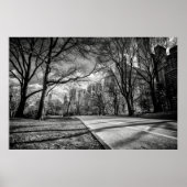 Winter Central Park New York City Black and White Poster (Vorne)