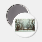 Winter Central Park NY Vintage c1910 Magnet (Vorderseite/Rückseite)
