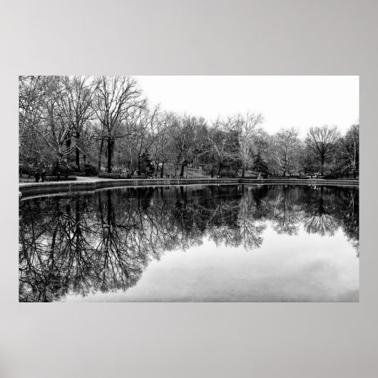 Winter Central Park, NYC Landscape Poster (Vorne)