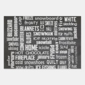 Winter Chalkboard Collage Geschenkpapier Set (Vorderseite 3)