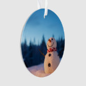 Winter Cheer Schneemann-Design Ornament (Vorderseite)