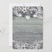 Winter Cherry Blossom Branches & Lanterns Wedding Einladung (Rückseite)