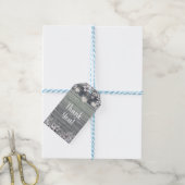 Winter Cherry Blossom Branches & Lanterns Wedding Geschenkanhänger (Mit Garn)