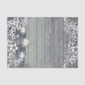 Winter Cherry Blossom Branches & Lanterns Wedding Seidenpapier (Vorderseite)