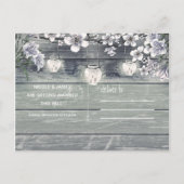 Winter Cherry Blossom & Lanterns Save the Date Ankündigungspostkarte (Rückseite)