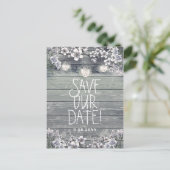 Winter Cherry Blossom & Lanterns Save the Date Ankündigungspostkarte (Stehend Vorderseite)