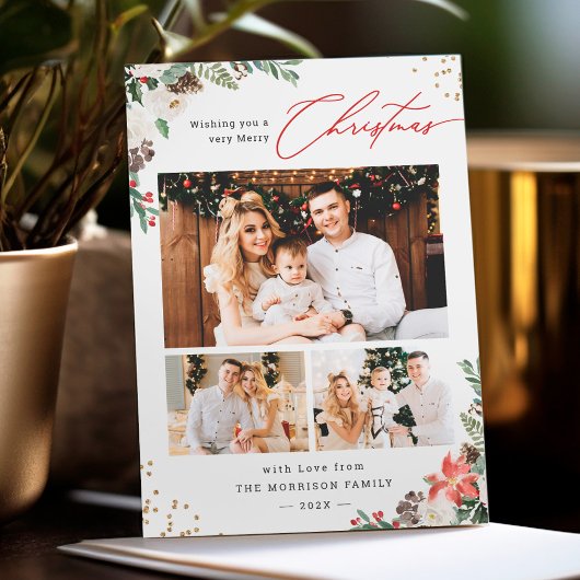 Winter Chic Botanical Floral 3 Foto Weihnachten