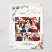 Winter Chic Botanische Flora 4 Foto Weihnachten (Vorderseite)