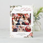 Winter Chic Botanische Flora 4 Foto Weihnachten (Stehend Vorderseite)