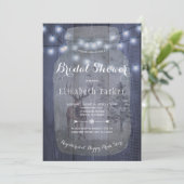 Winter Chic Rustic Barn Wood Brautparty Einladung (Stehend Vorderseite)