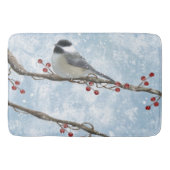 Winter Chickadee Bath Mat Badematte (Vorderseite)