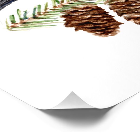 Winter Chickadee Fotodruck (Ecke)