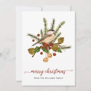 Winter Chickadee Frohe Weihnachten