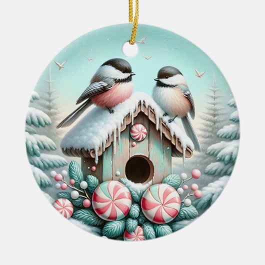 Winter Chickadee Ornament (Vorne)