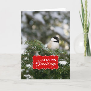 Winter Chickadee Urlaubskarte Feiertagskarte