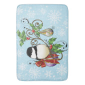 Winter Chickadee Weihnachten Badematte (Vorderseite Vertikal)