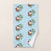 Winter Chickadee Weihnachten Badhandtuch Set (Handtuch)