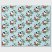Winter Chickadee Weihnachten Geschenkpapier (Flach)