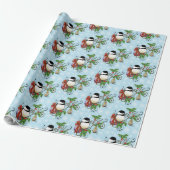 Winter Chickadee Weihnachten Geschenkpapier (Ungerollt)