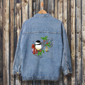 Winter Chickadee Weihnachten Jeansjacke