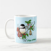 Winter Chickadee Weihnachten Kaffeetasse (Links)