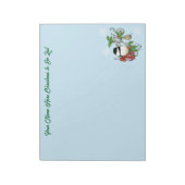 Winter Chickadee Weihnachten Notizblock (Rotiert)