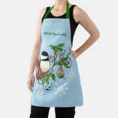 Winter Chickadee Weihnachten Schürze (InSitu)