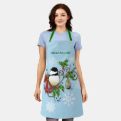 Winter Chickadee Weihnachten Schürze (Getragen)