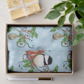Winter Chickadee Weihnachten Seidenpapier (Geschenk)