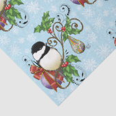 Winter Chickadee Weihnachten Seidenpapier (Detail)