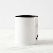 Winter Chickadee Zweifarbige Tasse (Mittel)