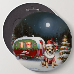 Winter Chihuahua Caravan Weihnachtsabenteuer Button