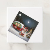 Winter Chihuahua Caravan Weihnachtsabenteuer Geschenkanhänger (Beispiel)