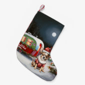 Winter Chihuahua Caravan Weihnachtsabenteuer Kleiner Weihnachtsstrumpf (Vorderansicht (hängend))