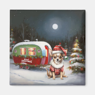 Winter Chihuahua Caravan Weihnachtsabenteuer Magnet