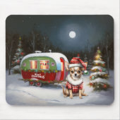 Winter Chihuahua Caravan Weihnachtsabenteuer Mousepad (Vorne)