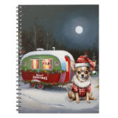 Winter Chihuahua Caravan Weihnachtsabenteuer Notizblock (Vorderseite)