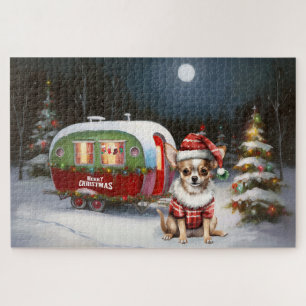 Winter Chihuahua Caravan Weihnachtsabenteuer Puzzle
