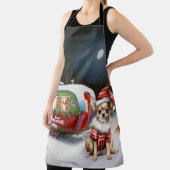 Winter Chihuahua Caravan Weihnachtsabenteuer Schürze (InSitu)