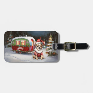 Winter Chihuahua Karawane Weihnachtsabenteuer Gepäckanhänger