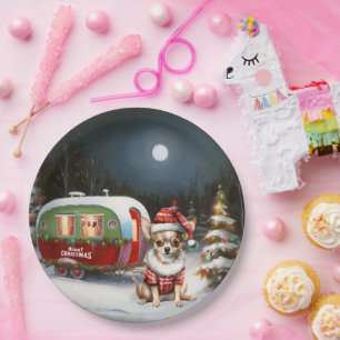 Winter Chihuahua Karawane Weihnachtsabenteuer  Pappteller