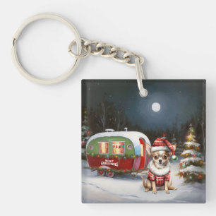 Winter Chihuahua Karawane Weihnachtsabenteuer Schlüsselanhänger