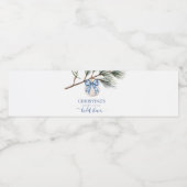 Winter Chinoiserie Bow Brautparty Flasche Wasserflaschenetikett (Einzelnes Label)