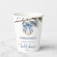 Winter Chinoiserie Bow Brautparty Paper Cups