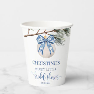 Winter Chinoiserie Bow Brautparty Paper Cups Pappbecher