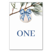 Winter Chinoiserie Bow Brautparty Tischnummer (Vorderseite)